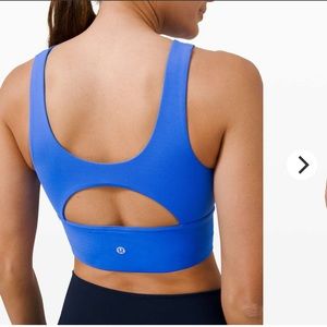 LULULEMON Stronger As One Long Line Bra Medium Support, C/D Cup Wild Bluebell